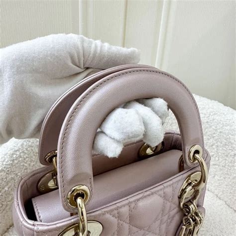 mini lady dior lotus pearly|dior mini lambskin.